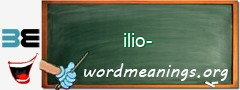 WordMeaning blackboard for ilio-